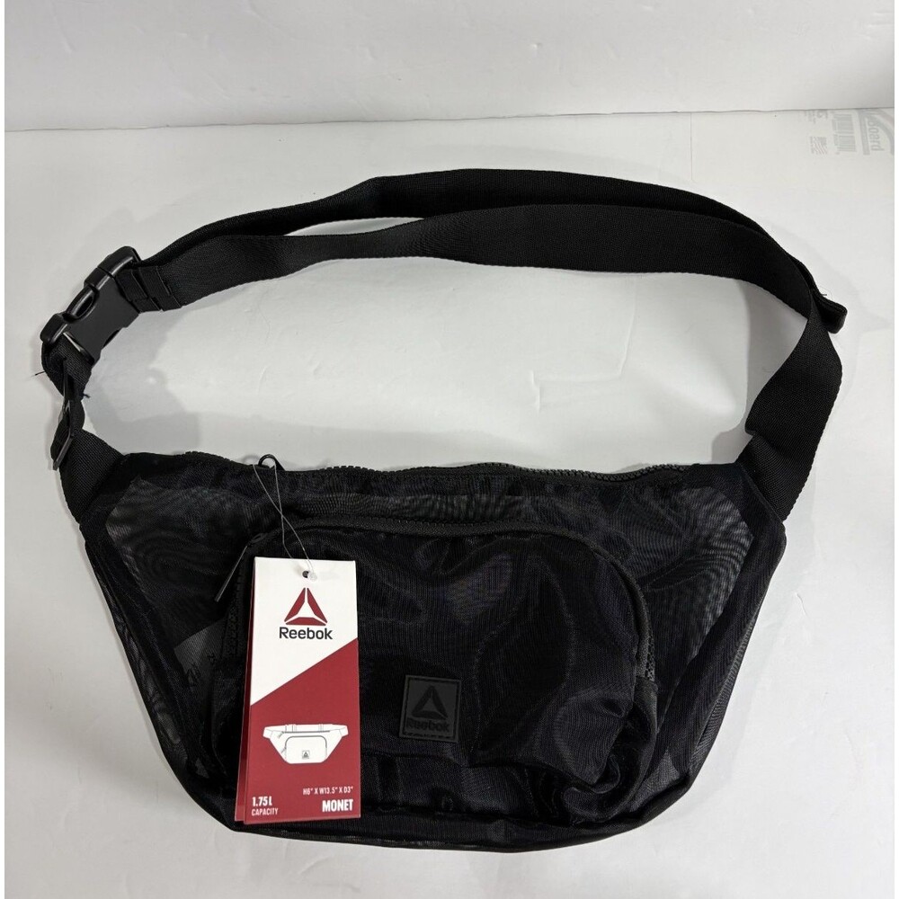 Reebok Monet On The Waist Fanny Pack Bag Black Color Nylon NEW